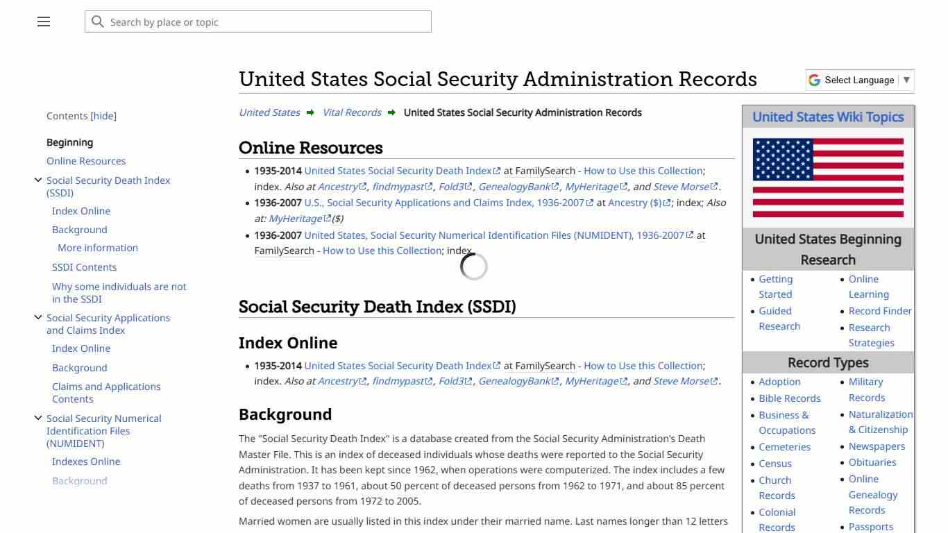 United States Social Security Administration Records • FamilySearch